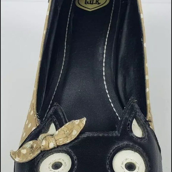 Rare 2013 TUK Tan Kitten Kitty Cat Heels Pumps Size 9 Meow Cat Anti Pop Shoes - Picture 13 of 14